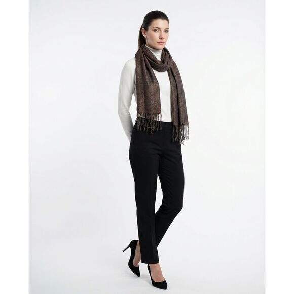 Brunello Cucinelli Silver Linen Women's Scarf